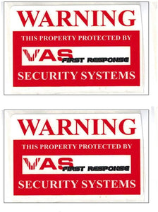 6 Security System Decal Stickers 2" x 3" Window, Door & Display Case Warning Security System on Premises Sticker Decals