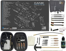 Load image into Gallery viewer, EDOG Premier 30 Pc Gun Cleaning System - Compatible with Canik TP9 Elite SC - Schematic (Exploded View) Mat, Range Warrior Universal .22 9mm - .45 Kit &amp; Tac Book Accessories Set