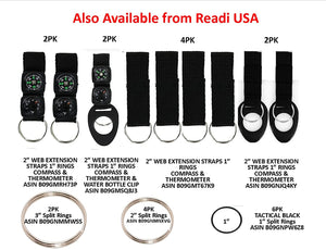 4 Two Inch (2") Extra Large Split Ring Key Rings Great for Multiple Keys, Key Fobs & XL Gear Janitor Contractors, Warehouse Managers, Apartment, Heavy Duty Nickel Plated Key Holder & Organizer