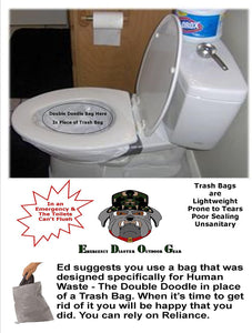 EDOG Reliance Double Doodle Human Waste Bags with Bio Gel - Single Bag