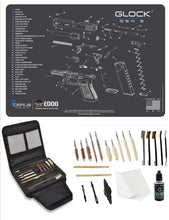 Load image into Gallery viewer, EDOG Gunslinger 20 PC Gun Cleaning Kit - Pistol Mat Compatible with Gen 3 - Schematic (Exploded View) Mat, Gunslinger Universal .22 .38 .357 9mm .40 &amp; .45 Caliber Kit
