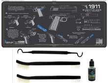 Load image into Gallery viewer, EDOG USA Compatible for 1911 BUSHINGLESS - 5 PC Cerus Gear Instructional Step by Step Heavy Duty Cleaning 12&quot;x27&quot; Padded Gun- Work Surface Protector Mat Solvent &amp; Oil Resistant
