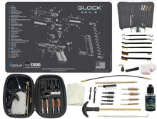 Load image into Gallery viewer, EDOG Premier 30 Pc Gun Cleaning System - Compatible with Gen 5 - Schematic (Exploded View) Mat, Range Warrior Universal .22 9mm - .45 Kit &amp; Tac Book Accessories Set