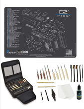 Load image into Gallery viewer, EDOG Gunslinger 20 PC Gun Cleaning Kit - Pistol Mat Compatible with CZ P-10C - Schematic (Exploded View) Mat, Gunslinger Universal .22 .38 .357 9mm .40 &amp; .45 Caliber Kit