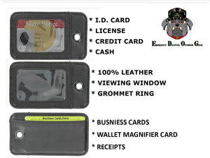 EDOG I.C.E. Lost Child & Medical Alert Parent Locator Neck Wallet | Lanyard | Key Chain | Carabiner | I.C.E. Cards | Leather | Emergency Contacts | Medical | Allergy | Meds | Language