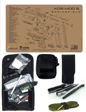 Load image into Gallery viewer, EDOG USA Pistolero 14 Pc 9MM.38 &amp; .357 Pc Gun Cleaning Kit - Compatible for Springfield Armory XDs Mod2 Tan - Schematic (Exploded View) Mat, Pistolero Caliber Specific 9 MM, 38 &amp; 357