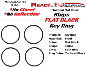 EDOG USA 4 Pcs Carabiner Clip Key 3 Aluminum Snaplink Black Split Ring Key Ring D Shape Keychain Hook Clips for Buckles Paracord Belt Water Bottle