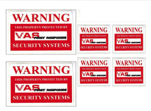 Load image into Gallery viewer, 6 Security System Decal Stickers 2&quot; x 3&quot; Window, Door &amp; Display Case Warning Security System on Premises Sticker Decals