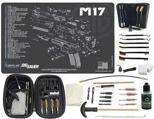 EDOG SIG M17 (Exploded View) PPistol Cleaning Mat & Range Warrior Handgun Cleaning Kit & E.D.O.G. Tac Pak Cleaning Essentials