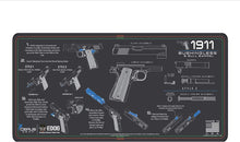 Load image into Gallery viewer, RangeMaster Elite EDC Bag Gun Cleaning Kit- Compatible for 1911 - Instructional Step by Step Pistol Mat with Hoppes Gun Oil No.9 Solvent &amp; Patches Clenzoil CLP 10 Pc Cleaning Accessories Set