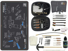 Load image into Gallery viewer, EDOG Premier 30 Pc Gun Cleaning System - Compatible with Sig P320 - Instructional Step by Step Pistol Mat, Range Warrior Universal .22 9mm - .45 Kit &amp; Tac Book Accessories Set