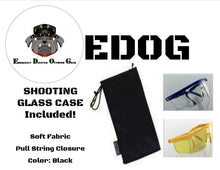 Load image into Gallery viewer, EDOG Shooting Hunting Safety Glasses | Yellow Frame | Yellow Plastic Lens | Soft Fabric Glass CASE Included | Will Slip Over EXISTING Glasses in Many Cases