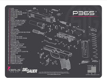 Load image into Gallery viewer, EDOG USA BANDIT 29 Pc Pistol Cleaning System - Compatible With Sig Sauer P365- Ladies Ping Trim - Schematic (Exploded View) Mat, Range Warrior Universal .22 9mm - .45 Kit &amp; Clenzoil CLP &amp; Hoppes Gun Oil &amp; Patchs