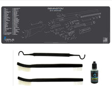 Load image into Gallery viewer, EDOG Remingtom 870 XXL Schematic (Exploded View) Heavy Duty XXL Magnum Rifle Cleaning 12”x48” Padded Gun-Work Surface Protector Mat Solvent &amp; Oil Resistant &amp; 4 Pc Cleaning Essentials