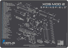 Load image into Gallery viewer, EDOG Springfield Armory XDS MOD 2 CERUS Gear Schematic (Exploded View) Promat with Range Warrior Universal 32 PC Field and Bench Cleaning Essentials Kit