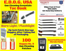 Load image into Gallery viewer, EDOG Premier 30 Pc Gun Cleaning System - Texas Lone Star State Flag Handgun Honor &amp; Pride Pistol Mat &amp; Range Warrior .22 .38 .357 9MM .45 Gun Cleaning Kit &amp; 12 PC Tac Book Cleaning Essentials Kit