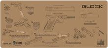 Load image into Gallery viewer, EDOG Glocki Tan Flat Dark Earth 5PC Cerus Gear Instructional Step by Step Heavy Duty Cleaning 12&quot;x27&quot; Padded Gun- Work Surface Protector Mat Solvent &amp; Oil Resistant