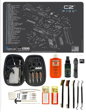 Load image into Gallery viewer, EDOG USA BANDIT 29 Pc Pistol Cleaning System - Compatible with CZ P-10C - Schematic (Exploded View) Mat, Range Warrior Universal .22 9mm - .45 Kit &amp; Clenzoil CLP &amp; Hoppes Gun Oil &amp; Patchs