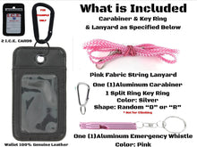 Load image into Gallery viewer, EDOG I.C.E. Lost Child &amp; Medical Alert Parent Locator Neck Wallet | Lanyard | Key Chain | Carabiner | I.C.E. Cards | Leather | Emergency Contacts | Medical | Allergy | Meds | Language