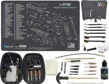 Load image into Gallery viewer, EDOG Premier 30 Pc Gun Cleaning System - Compatible with Heckler &amp; Koch HK VP9 - Schematic (Exploded View) Mat, Range Warrior Universal .22 9mm - .45 Kit &amp; Tac Book Accessories Set