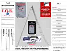 Load image into Gallery viewer, EDOG I.C.E. Lost Child &amp; Medical Alert Parent Locator Neck Wallet | Lanyard | Key Chain | Carabiner | I.C.E. Cards | Leather | Emergency Contacts | Medical | Allergy | Meds | Language