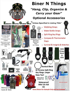 EDOG EDC / TACTICAL 100% LEATHER KEY CHAIN WALLET WITH CARABINER & I.C.E. CARDS