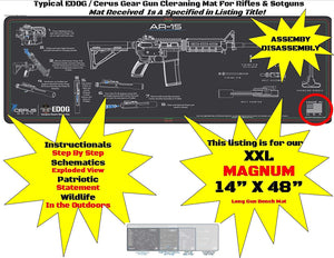 Wild Ducks Heavy Duty Magnum XXL Shotgun Cleaning Promat 14x48 Padded Gun-Work Surface Protector Mat Solvent & Oil Resistant