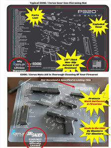 Ultimate 1911 Collectors/Owners Patent Drawing 12x27 Heavy Duty Gun Cleaning Mat & EDOG 4PC Cleaning Kit