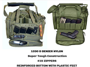 EDOG P 365 Cerus OD Green RangeMaster Ulitmate Range Bag & Gun Cleaning Mat & Pistol & 27 Pc Range | Field | Duty Universal Handgun Cleaning Kit
