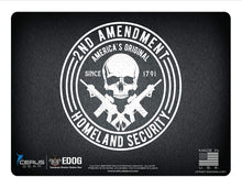 Load image into Gallery viewer, RangeMaster Elite EDC Bag Gun Cleaning Kit- 2nd Ammendment Honor &amp; Pride Pistol ProMat, with Hoppes Gun Oil No.9 Solvent &amp; Patches Clenzoil CLP 10 Pc Cleaning Accessories Set