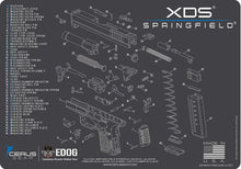 Load image into Gallery viewer, Springfield Armory XDs 5 PC EDOG Cerus Gear Schematic Exploded View Heavy Duty Pistol Cleaning 12x17 Padded Gun-Work Surface Protector Mat Solvent &amp; Oil Resistant &amp; 3 PC Cleaning Essentials &amp; Clenzoil