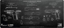 Load image into Gallery viewer, Range Warrior 27 Pc Gun Cleaning Kit - Compatible with Browning Original 1911 Patent - Schematic (Exploded View) Mat .22 9mm - .45 Kit
