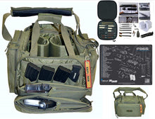 Load image into Gallery viewer, EDOG P 365 Cerus OD Green RangeMaster Ulitmate Range Bag &amp; Gun Cleaning Mat &amp; Pistol &amp; 27 Pc Range | Field | Duty Universal Handgun Cleaning Kit