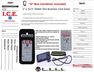 EDOG YELLOW TRAVEL / SURVIVAL WATERPROOF DRY “O” BOX LANYARD BINER & ICE CARD