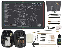 Load image into Gallery viewer, EDOG Premier 30 Pc Gun Cleaning System - Compatible with G42 / G43 - Schematic (Exploded View) Mat, Range Warrior Universal .22 9mm - .45 Kit &amp; Tac Book Accessories Set