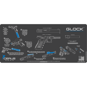 EDOG Glock CERUS Gear Instructional Step by Step PROMAT with Range Warrior .22 .38 .357 9MM .45-20 PC & 12 PC Tac Book Range, Field & Bench Handgun Cleaning Essentials Kit