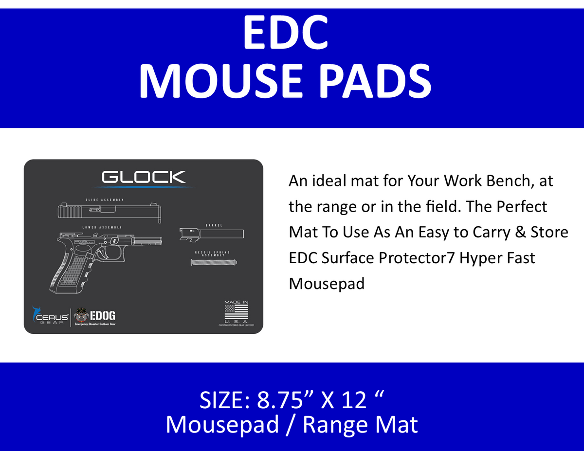 Compact EDC Hyper Fast 8.75x12 Mouse Pad for Gaming, Office & Home or ...