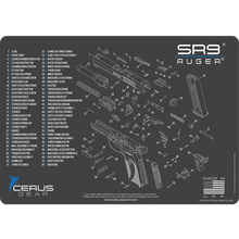 Load image into Gallery viewer, EDOG Ruger SR9 CERUS Gear Schematic (Exploded View) Pistol ProMat, Range Warrior .22 .38 .357 9MM .45-20 PC &amp; 12 PC Tac Book Range, Field &amp; Bench Handgun Cleaning Essentials Kit