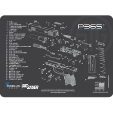 Load image into Gallery viewer, EDOG SIG P365 CERUS Gear Schematic (Exploded View) Pistol ProMat, Range Warrior Universal 20 PC &amp; 12 PC Tac Book Range, Field &amp; Bench Handgun Cleaning Essentials Kit