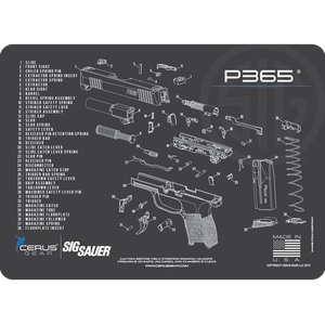 EDOG SIG P365 CERUS Gear Schematic (Exploded View) Pistol ProMat, Range Warrior Universal 20 PC & 12 PC Tac Book Range, Field & Bench Handgun Cleaning Essentials Kit