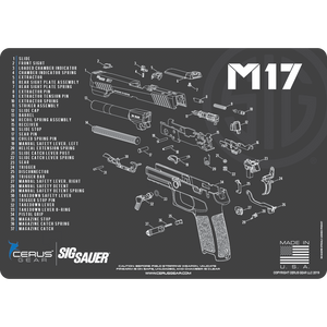 EDOG Sig M17 Promat & 20 Pc Gunslinger Universal Handgun Cleaning Kit | Clenzoil CLP | Brushes | Mops | Patchs | Jags | .22 - .45 Caliber…