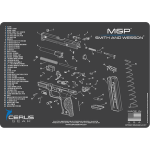EDOG S&W M&P CERUS Gear Schematic (Exploded View) Pistol ProMat, Range Warrior .22 .38 .357 9MM .45-20 PC & 12 PC Tac Book Range, Field & Bench Handgun Cleaning Essentials Kit