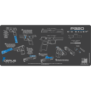 EDOG Sig P320 CERUS Gear Instructional Step by Step PROMAT with Range Warrior .22 .38 .357 9MM .45-20 PC & 12 PC Tac Book Range, Field & Bench Handgun Cleaning Essentials Kit