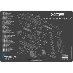 EDOG Springfield Armory XDs CERUS Gear Schematic (Exploded View) Pistol ProMat, Range Warrior .22 .38 .357 9MM .45-20 PC & 12 PC Tac Book Range, Field & Bench Handgun Cleaning Essentials Kit