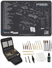 Load image into Gallery viewer, EDOG Sig P365 Promat &amp; 20 Pc Gunslinger Universal Handgun Cleaning Kit | Clenzoil CLP | Brushes | Mops | Patchs | Jags | .22 - .45 Caliber…